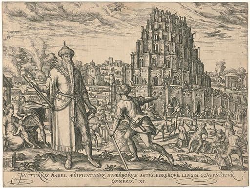 Destruction of the Tower of Babel illustration